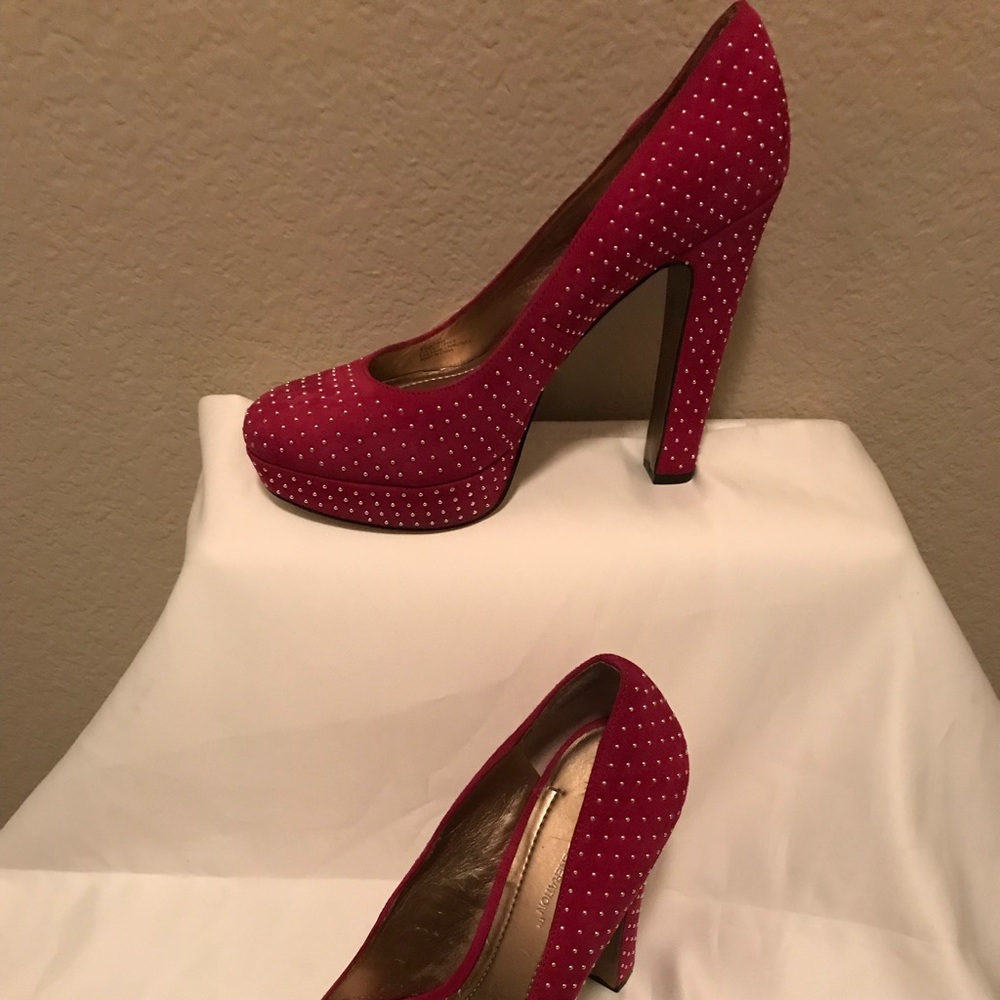 BCBGGeneration Raspberry studded Heels